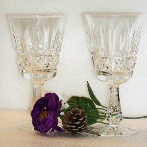 ❄️HP❄️2 WATERFORD Crystal Water Goblets Kylemore